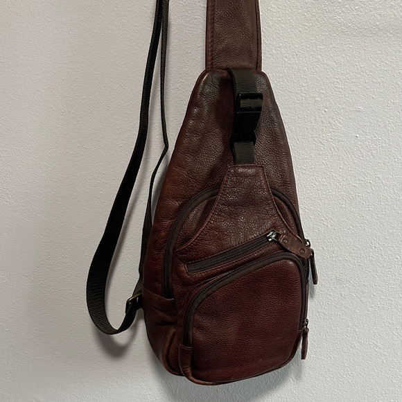 Scully Handbags - Scully Dark Brown Leather Sling Bag